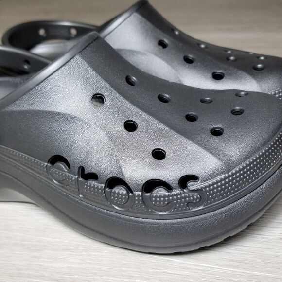 Crocs Women's Baya Platform Clog Slip On Comfort Sandal Shoes Size 11 Black New - Picture 4 of 11